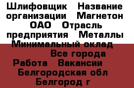 Шлифовщик › Название организации ­ Магнетон, ОАО › Отрасль предприятия ­ Металлы › Минимальный оклад ­ 20 000 - Все города Работа » Вакансии   . Белгородская обл.,Белгород г.